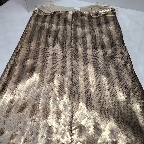 J. Crew Sequin Spaghetti Strap Slip Dress, Champagne Light Gold Dress, size 16 - Picture 8 of 15